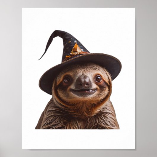 Hexenfaultier Halloween-Süßigkeiten oder Saures un Poster (Vorne)