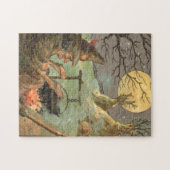 Hexenfeuer Cauldron Vollmond Nacht Puzzle (Horizontal)