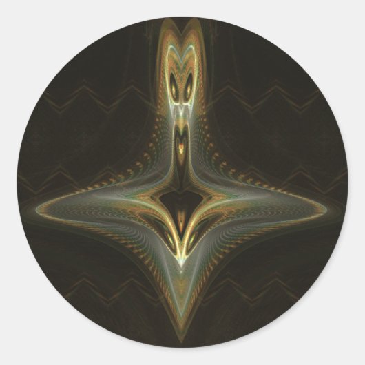 Hexenflasche Abstract Art Runder Aufkleber (Vorderseite)