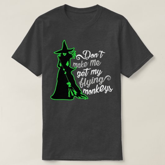 Hexenfliegende Affen T-Shirt (Design vorne)