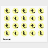 Hexenfliegende Silhouette | Halloween Stickers (Blatt)