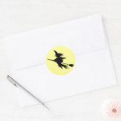 Hexenfliegende Silhouette | Halloween Stickers (Umschlag)