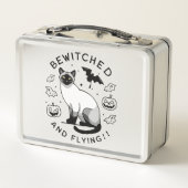 Hexenflug: Die verzauberte siamesische Katze Metall Brotdose (Rückseite)