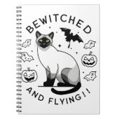 Hexenflug: Die verzauberte siamesische Katze Notizblock (Vorderseite)
