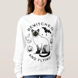 Hexenflug: Die verzauberte siamesische Katze Sweatshirt