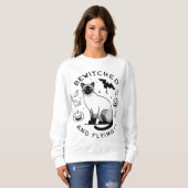 Hexenflug: Die verzauberte siamesische Katze Sweatshirt (Vorne ganz)