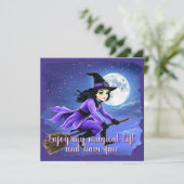 Hexenflug mit einem Besen - Wicca Halloween 1 (Stehend Vorderseite)