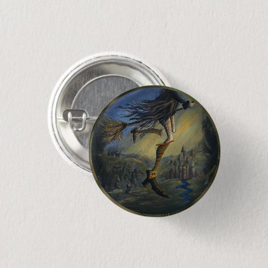 Hexenfrau Button (Vorne & Hinten)