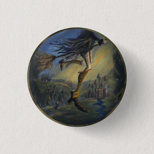 Hexenfrau Button (Vorderseite)