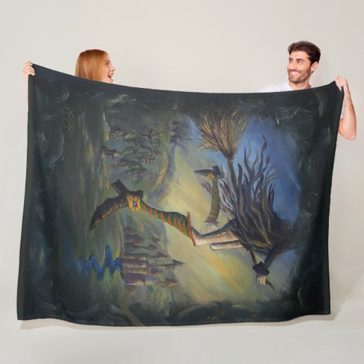 Hexenfrau Fleecedecke (Beispiel)