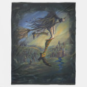 Hexenfrau Fleecedecke (Vorderseite)
