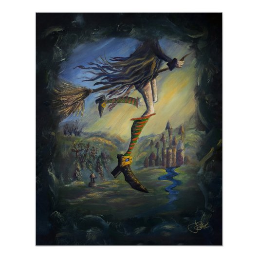 Hexenfrau groß poster (Vorderseite)