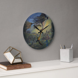 Hexenfrau Große Wanduhr