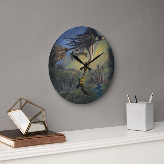 Hexenfrau Große Wanduhr (Büro)