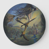 Hexenfrau Große Wanduhr (Vorderseite)