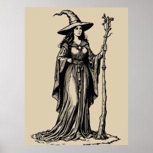 Hexenfrau Poster