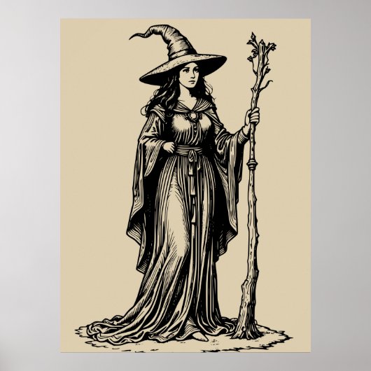 Hexenfrau Poster (Vorne)