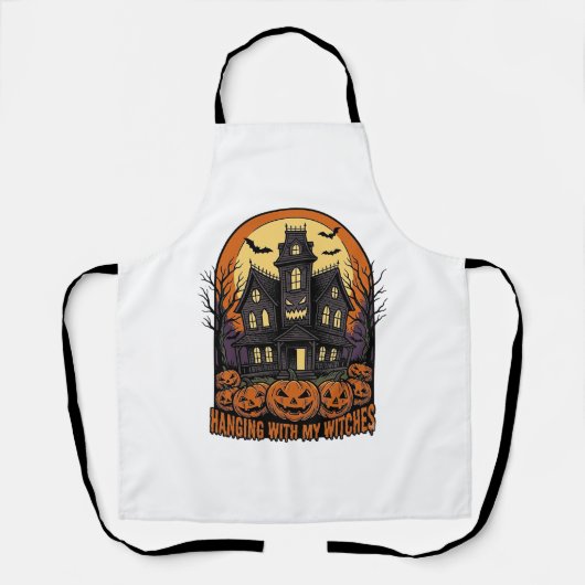 Hexenfreunde Halloween Spukhaus-Shirt_1 Schürze (Vorderseite)