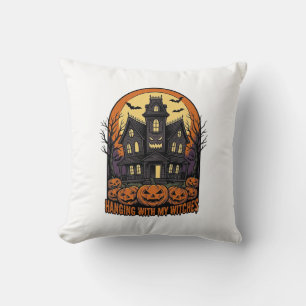 Hexenfreunde Halloween Spukhaus T-Shirt_1 Kissen