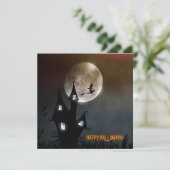 Hexenfrohe Halloween-Personalisierte Karte (Stehend Vorderseite)