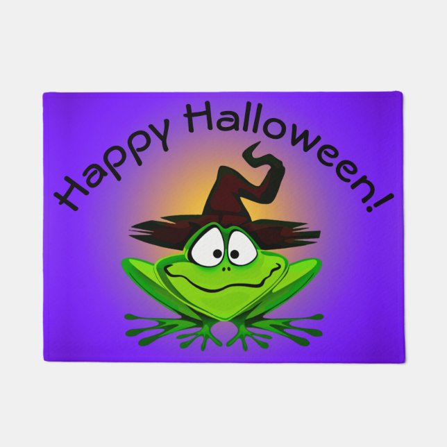 Hexenfrosch auf Lila Fußmatte (Vorderseite)