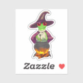 Hexenfrosch Halloween-Vinyl-Aufkleber, maßgeschnei Aufkleber (Blatt)