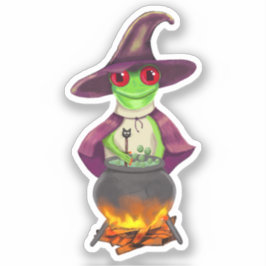Hexenfrosch Halloween-Vinyl-Aufkleber, maßgeschnei Aufkleber