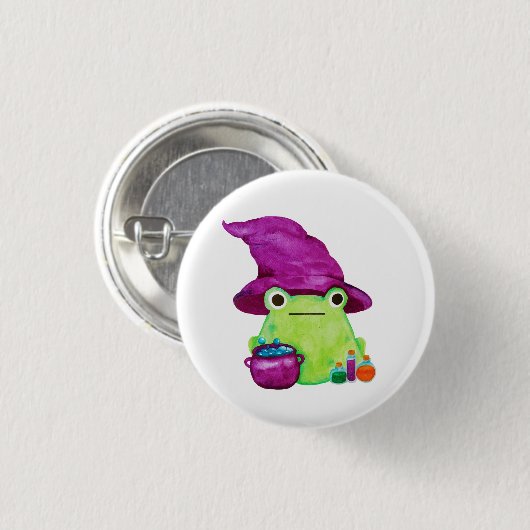 Hexenfrosch mit Kauldron und Wasserfarbe Button (Vorne & Hinten)