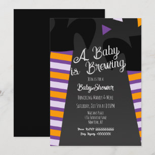 Hexenfüße-Baby-Party-Halloween-Party brauen  Einladung