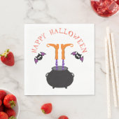 Hexenfüße im Cauldron-Halloween-Party Serviette (Beispiel)