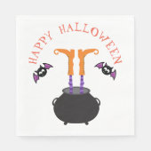 Hexenfüße im Cauldron-Halloween-Party Serviette (Vorderseite)