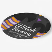 Hexenfüßer-Brewing Halloween-Geburtstagsdusche Pappteller (Schrägansicht)