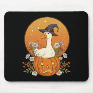 Hexengänse Halloween Pumpkin Blume Niedlich Funny Mousepad