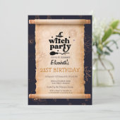 Hexengeburt Halloween Mystisches Party Einladung (Stehend Vorderseite)