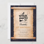 Hexengeburt Halloween Mystisches Party Einladung (Vorderseite)