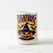 Hexengesicht ausruhen - Sonnenkürbis Kaffeetasse (Mittel)