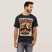 Hexengesicht ausruhen - Sonnenkürbis T-Shirt (Vorne ganz)