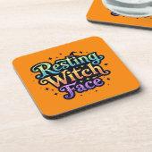 Hexengesicht Getränkeuntersetzer (Linke Seite)