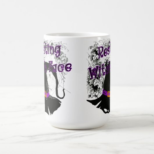 Hexengesicht - Halloween-Spinnennetz Kaffeetasse (Mittel)