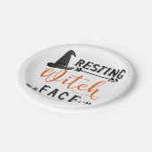 Hexengesicht Pappteller (Schrägansicht)