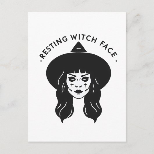 Hexengesicht Postkarte (Vorderseite)