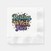 Hexengesicht Serviette (Vorderseite)