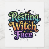 Hexengesicht Weinetikett (Einzelnes Label)