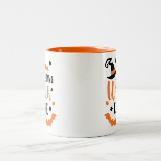 Hexengesicht Zweifarbige Tasse (Mittel)