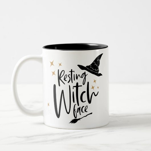 Hexengesicht Zweifarbige Tasse (Links)