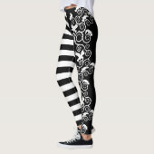 Hexengestreifte Gothic Ravens und Thorns Leggings (Links)