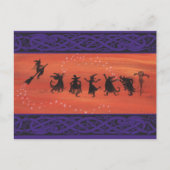 Hexenhafte Halloween-Feier. Postkarte (Vorderseite)