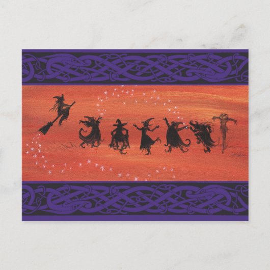 Hexenhafte Halloween-Feier. Postkarte (Vorderseite)