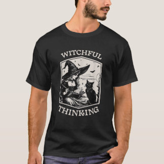 Hexenhaftes Nachdenken griechisch Halloween Hexe u T-Shirt