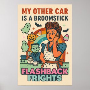 Hexenhaftes Retro-Küchenchaos Poster